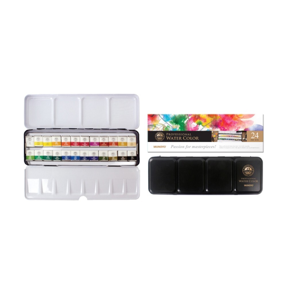 Mungyo Professional Solid Water Color Set 24 Colors (MWPH-24)