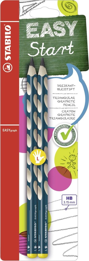 STABILO EASYgraph Ergonomic Handwriting Pencil Right and Left Handers 2 Count
