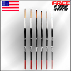 Lettering Quill Brushes, 6 pcs for Sign Painting, Pinstriping Brush Sign XL-XXS