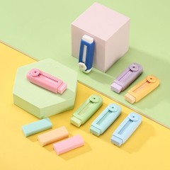 4 Pack Erasers, Pencil Erasers Large Eraser Push Pull Cute Soft, Cyan