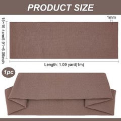 Rib Cuff Fabric, 39×5.9 Inch Stretch Fine Ribbing Knit Fabric Brown Elastic K…
