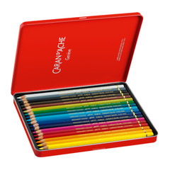 Caran d’Ache Pablo Permanent Colour Pencils Tin of 18 Assorted Coloured Pencil
