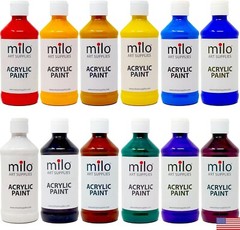 AP Certified 12 Color Acrylic Paint Set – Ideal for Students and Hobby Painters