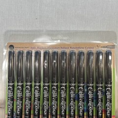 Manuscript CalliCreative 1.4mm Italic Markers Pack of 12 assrt cols – MM6651