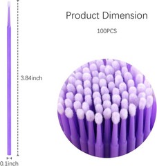 100pcs Car Touch Up Paint Brushessingle-use Micro Brushes for Refinishing Car D