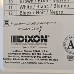 Dixon Ticonderoga Core Lock Artist Quality Colored Pencils Tin Box of 12