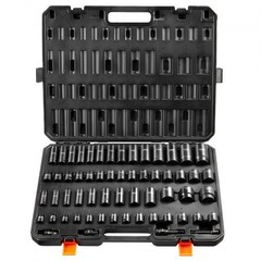 3/8″ & 1/2″ Drive Impact Socket Set, 59PCS Socket Set SAE 5/16″ to 1-1/4″ an…