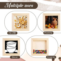 16 Pack Unfinished Craft Wood Boards Panels, 4 X 4 Inch Square Wood Painting