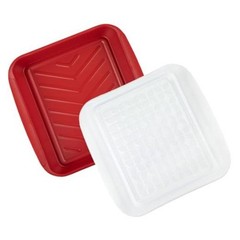 Meat Marinating Container with Lid 2 Piece Small BBQ Prep Tub for Grilling