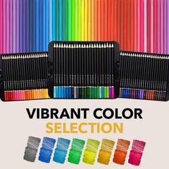 Castle Art Supplies 72 Watercolor Pencils Set | Vibrant Pigments for Blending, D