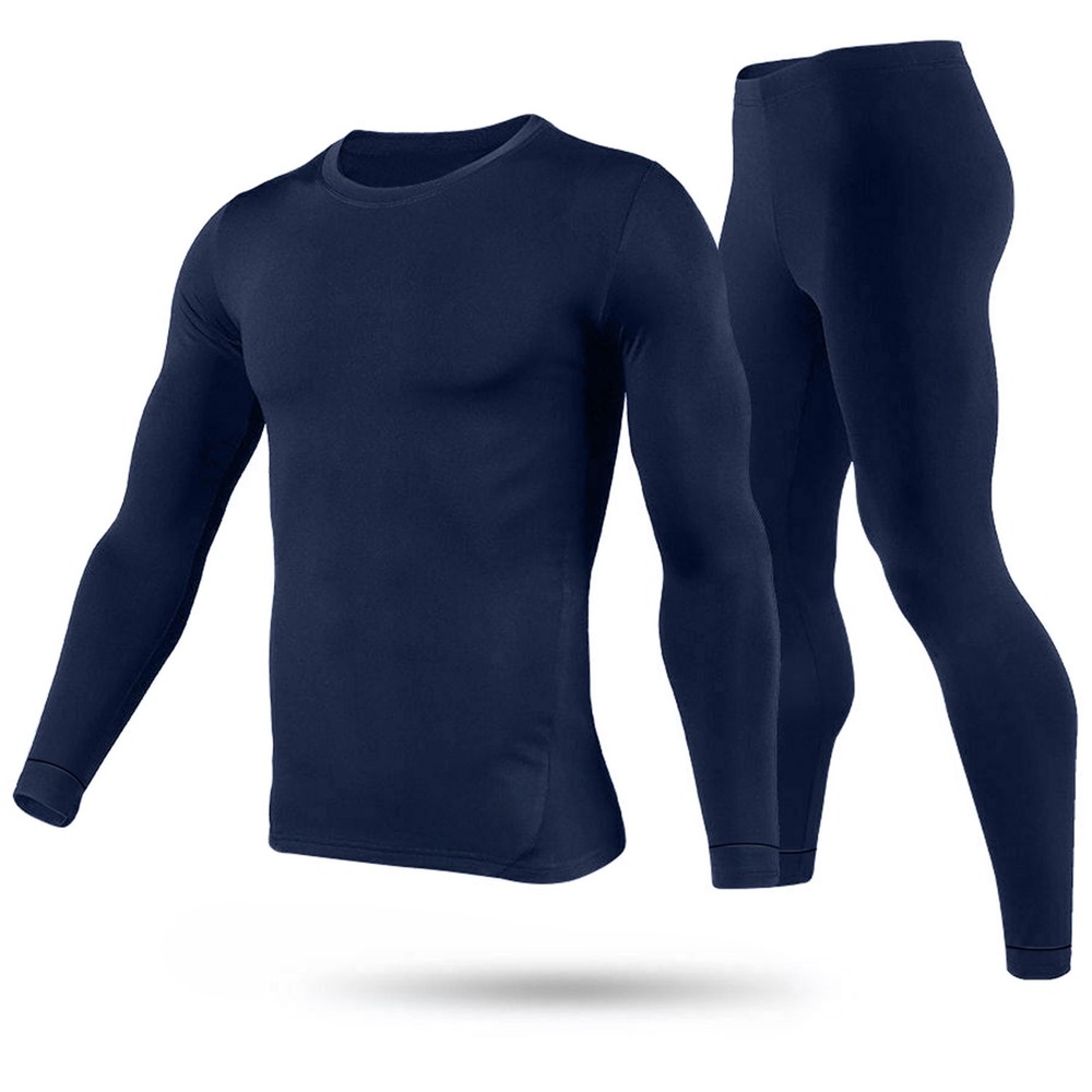 Men Thermal Underwear Set Long Johns Pants Long Sleeve Soft Underwear Kit Top…