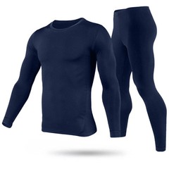 Men Thermal Underwear Set Long Johns Pants Long Sleeve Soft Underwear Kit Top…