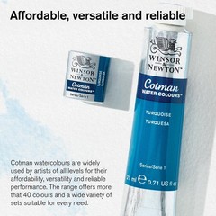 Winsor & Newton Cotman Watercolor 0.25 Fl Oz (Pack of 1), Permanent Rose