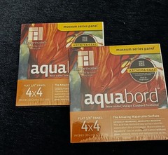 2sets Of 4 (8)Ampersand Watercolor Painting Aquabord 1/8 “Flat Profile 4″x4”