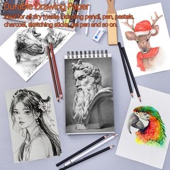 5.5X8.5” Premium Sketch Book Set, 1 Pack, 100 Sheets(68 lb/100gsm) Sketchbook…