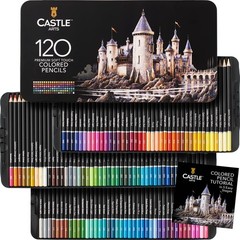 Castle Art Supplies 120 Colored Pencils Set | Soft Core Colored Leads for Adult