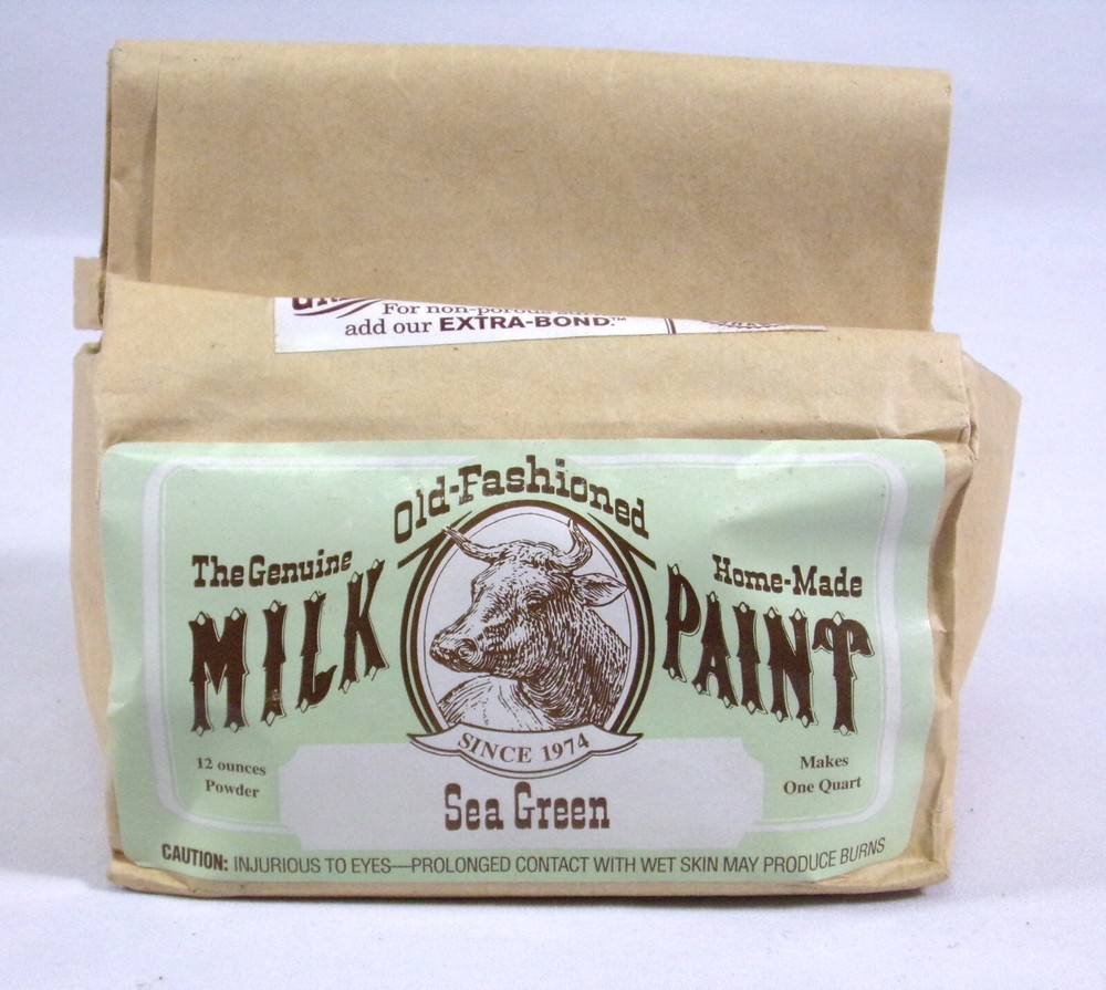 NEW OLD STOCK THE GENUINE OLD FASHIONED MILK PAINT SEA GREEN 12oz/QUART