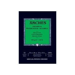 Watercolor Pad 9 x 12 inches Natural White 100% Cotton Paper – 12 Sheet 140 l…