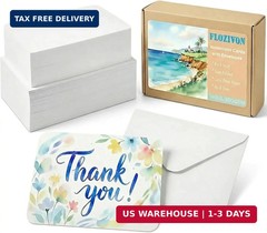 100 Sets Watercolor Paper, 4×6 Inch Watercolor Cards with Envelopes, 140lb/300gs
