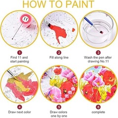 Squirrel Paint by Numbers Kit for Adults 16×20 Inch Nature Wildlife Art