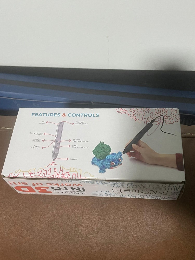 MYNT3D Super 3D Pen, 1.75mm ABS and PLA Compatible Printing Pen