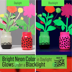 Neon Glow Acrylic Paint Set, 2 Oz, 8 Fl Oz