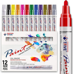 Paint Pens Paint Markers Never Fade Quick Dry and Permanent, 12 Color