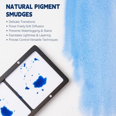 Best Fuumuui Watercolor Paint Set 24 Paints with Dual Tip Travel Brushes Wooden
