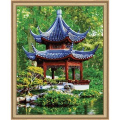 Schipper Pagoda in a Japanese Garden Kit & Frame Paint by Number Kit