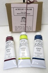 M Graham 3 Tubes of Acrylic Artists’ Color Paint 2 Fl. oz/59ml. New in Box