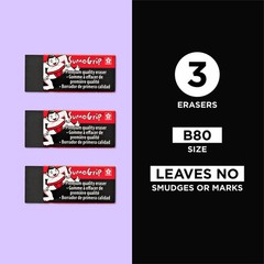 SAKURA 50258 Sumogrip Premium Block Eraser Black