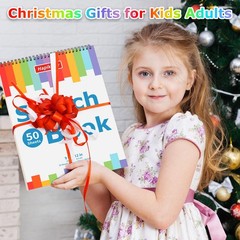 9″ x 12″ Sketch Book, 2-Pack 50 Sheets Spiral x 12″(Pack of 2), white