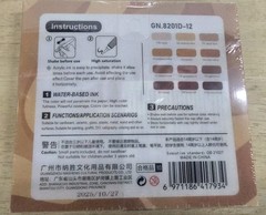 Acrylic Paint Markers 12 Colors, Skin Tone Series Set with Soft Brush Ti