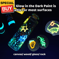 Glow in The Dark Paint, 10 Bright Colors 60ml/2oz Blacklight Paint Set, Neon Cra