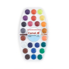 Camlin Student 24 Shade Water Color Paint Cake Set with Free Brush Free Shipping