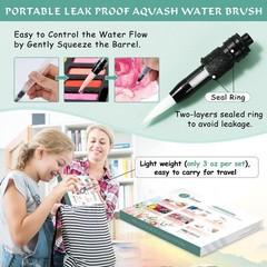 12PCS Watercolor Brush Pens Leakproof Refillable with Assorted Tips Art Set