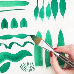 Sable Watercolor Brushes 7Pcs Kolinsky Sable Brush Set Variety Shapes