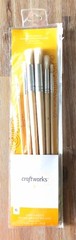 Craftworks 6 Sizes Long Handle Round Bristol Art Painting Brushes