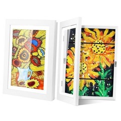 18X13 Kid’s Art Display Frame – 2 Pack Artwork Pictures Holds 150 2 Pack White