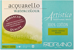 Artistico 12″ x 18″ Watercolor Block – Traditional White, Perfect for Artists