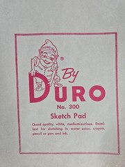 Vintage Duro Artists Sketch Pad Spiral Bound No. 300 9″ X 12″ READ**