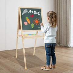 Wood Color Floor Standing Art Easel Easel for Kids Adjustable Standing Art Easel