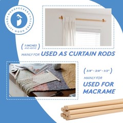Wooden Dowel Rods 5/8 x 24 inch, Unfinished Sticks Crafts & DIY | Woodpeckers