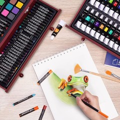 Color More 175 Piece Deluxe Art Set with 2 9.6 Ounce (Pack of 1), Cherry