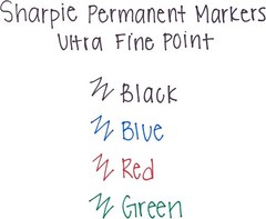 Ultra Fine Point Permanent Markers, Assorted Colors, 5-Pack for All Ages