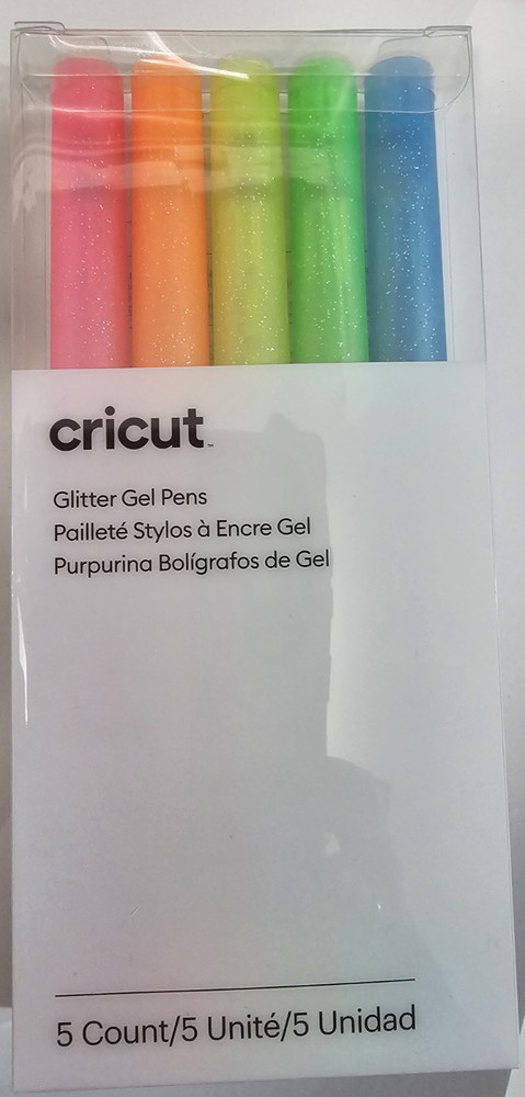 Cricut Neon Glitter Gel Pens 5ct) Neon Pink Orange Yellow Green Blue