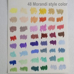 48 Color Super Soft Oil Pastel Set 4 White Pastels 10 Sheets Paper Drawing