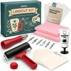 Linocut Kit for Printmaking & Stamp Making: Linocut Tools Block Printing Kit …
