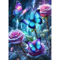 DPHERO Butterfly Diamond Painting Kits for Beginners 20 cm x 30 cm, USYZ597