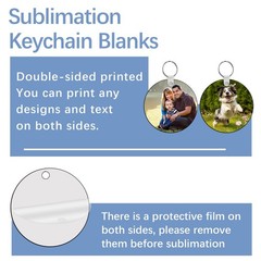 240Pcs Sublimation Keychain Blanks Round Bulk Products Double Sides 80 MDF Su…